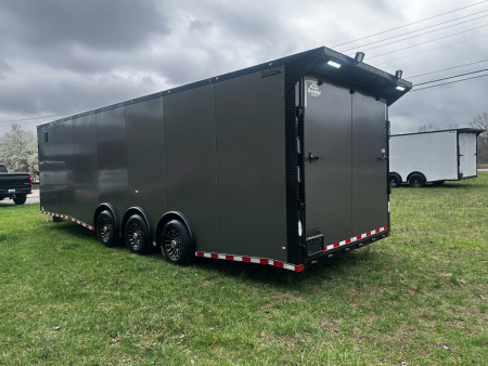 New 2026 Rock Solid Cargo 8.5x28 Race Trailer -Finished Interior-7000LB Triple Torsion-Heavy Duty Ramp