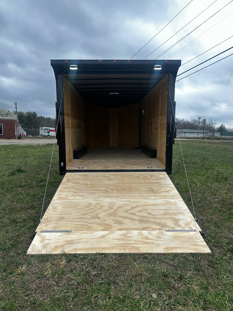 New 2026 Luxe 8.5x20 Car Hauler 5200 lb torsions White poly-Blackout- Enclosed Car Hauler