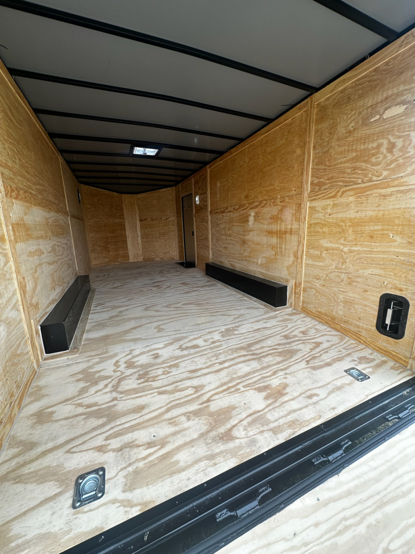 New 2026 Luxe 8.5x20 Car Hauler 5200 lb torsions White poly-Blackout- Enclosed Car Hauler
