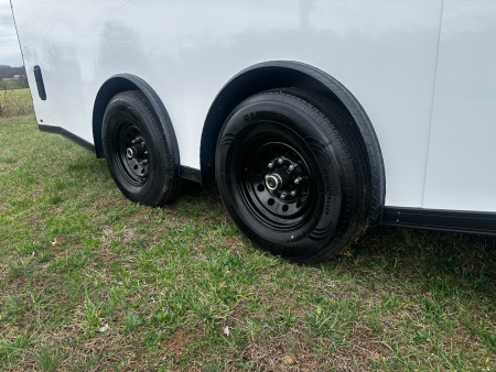 New 2026 Luxe 8.5x20 Car Hauler 5200 lb torsions White poly-Blackout- Enclosed Car Hauler