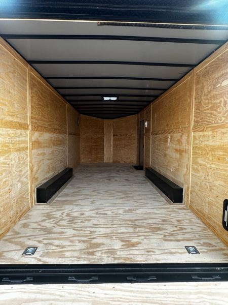 New 2026 Luxe 8.5x20 Car Hauler 5200 lb torsions White poly-Blackout- Enclosed Car Hauler