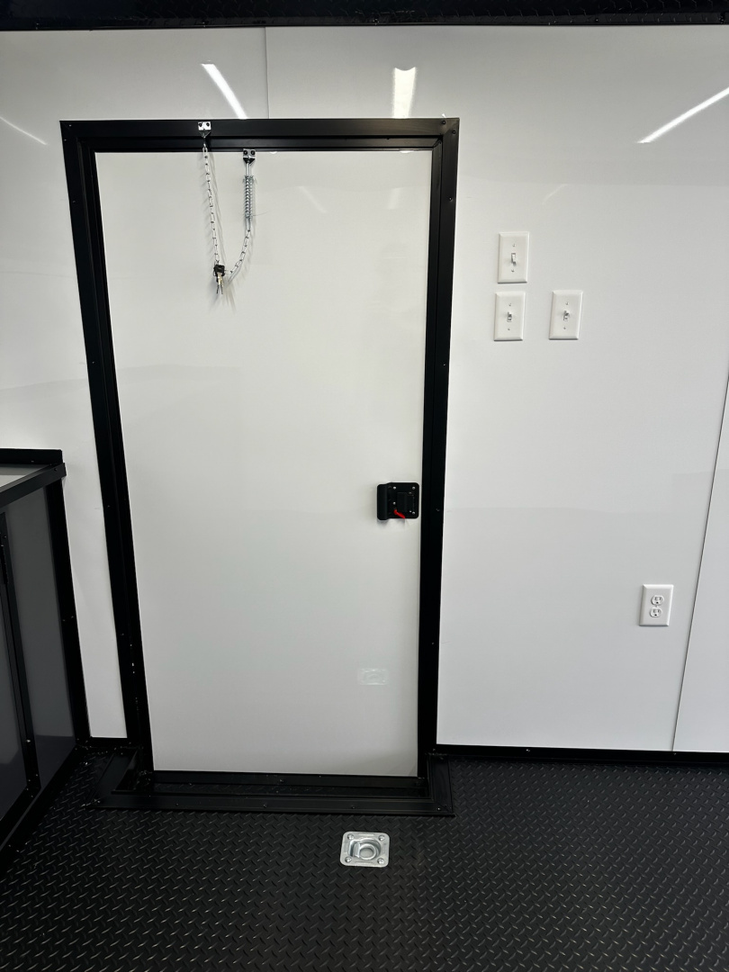 New 2026 Luxe 8.5x24 Racing Trailer Finished Interior- 5200 Tandem Axle-Charcoal-Blackout