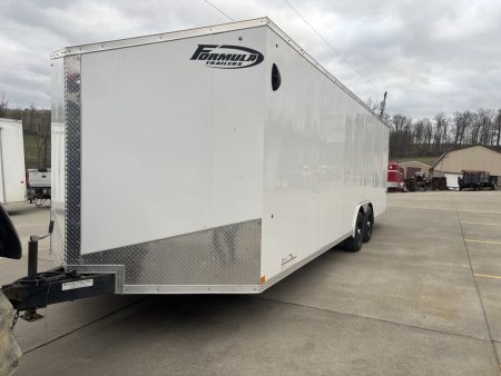Used 2020 Formula Trailers 8'X24' ENCLOSED CARGO TRAILER - V-NOSE - RAMP - EPOXY COATED FLOOR - 9990# GVWR