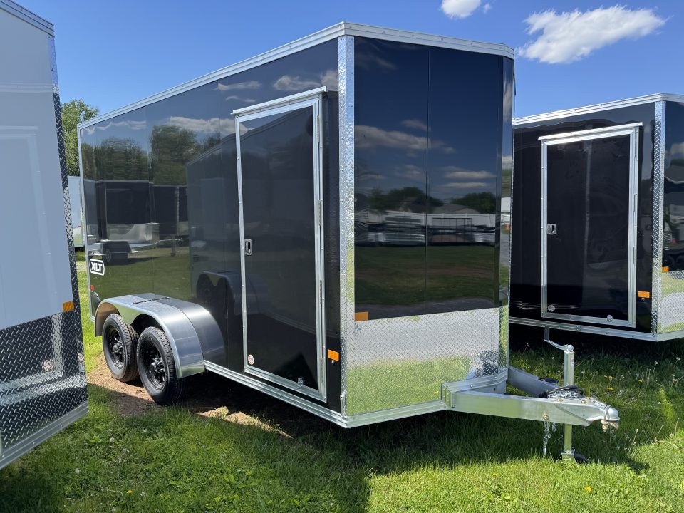 New 2027 E-Z Hauler EZEC7X14 XLT-P Cargo / Enclosed Trailer, 71 SERIES, 7 FOOT 1 INCH INTERIOR HEIGHT, .080 POLY SIDES, REAR CANOPY, FREE ALUMINUM WHEEL UPGRADE