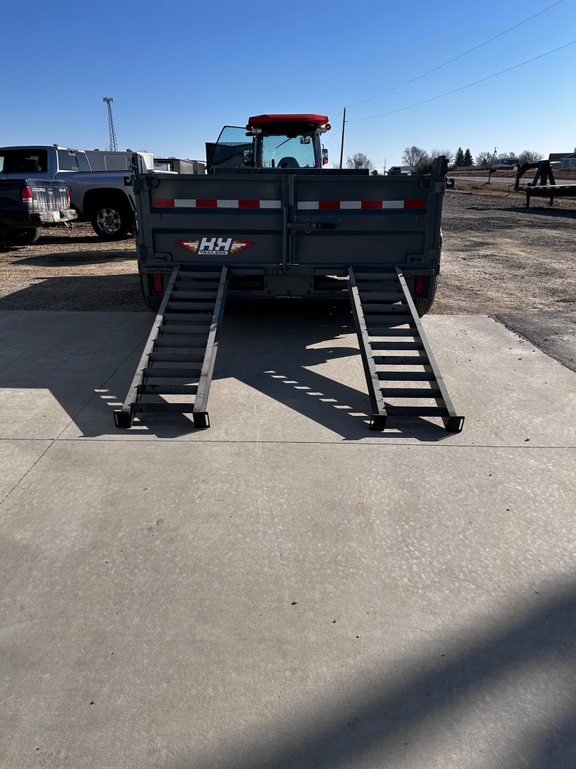 New 2026 H&H Trailers 82"X14' BP LOW-PRO TARP/RAMPS 14K INDUSTRIAL Dump Trailer
