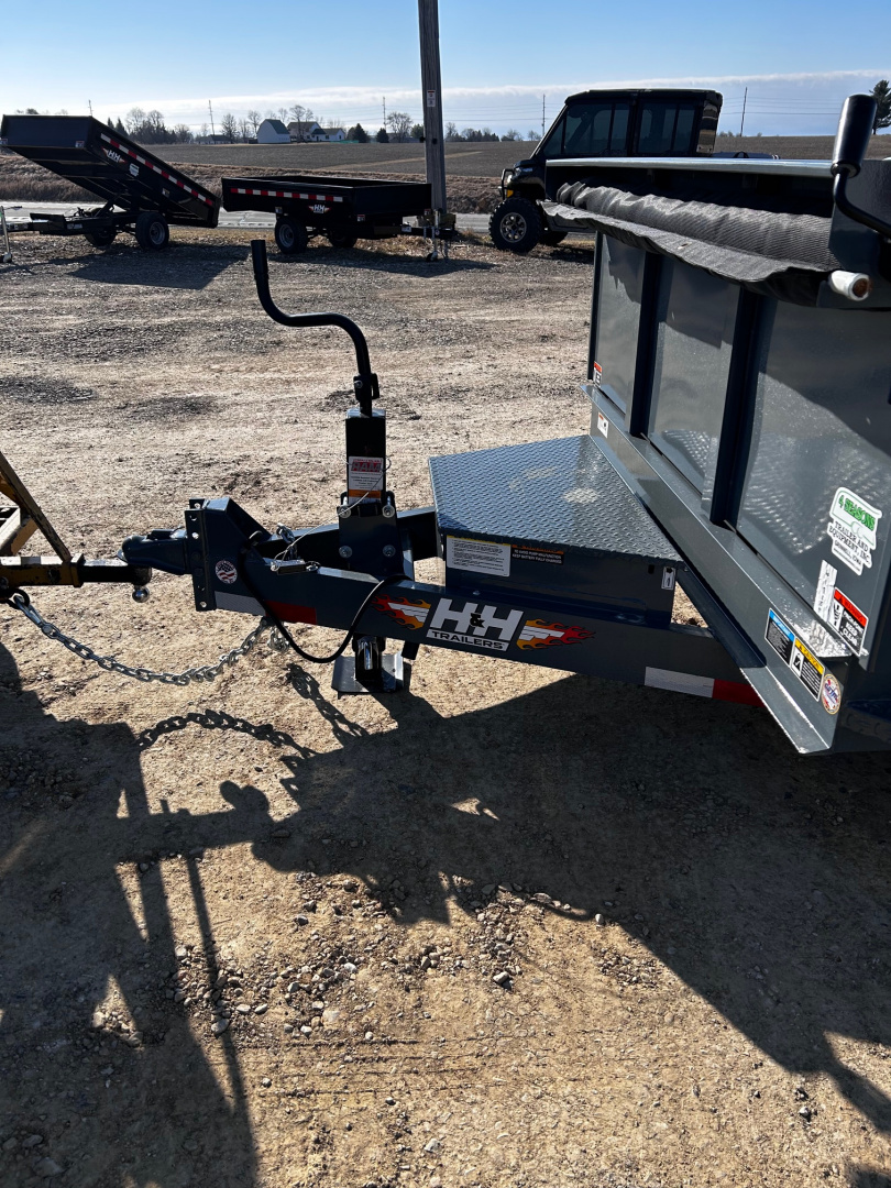 New 2026 H&H Trailers 82"X14' BP LOW-PRO TARP/RAMPS 14K INDUSTRIAL Dump Trailer