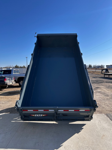 New 2026 H&H Trailers 82"X14' BP LOW-PRO TARP/RAMPS 14K INDUSTRIAL Dump Trailer