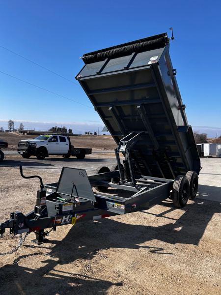 New 2026 H&H Trailers 82"X14' BP LOW-PRO TARP/RAMPS 14K INDUSTRIAL Dump Trailer