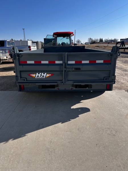 New 2026 H&H Trailers 82"X14' BP LOW-PRO TARP/RAMPS 14K INDUSTRIAL Dump Trailer