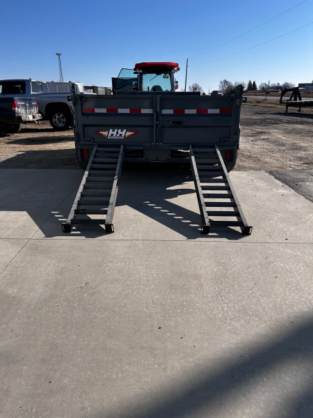 New 2026 H&H Trailers 82"X14' BP LOW-PRO TARP/RAMPS 14K INDUSTRIAL Dump Trailer