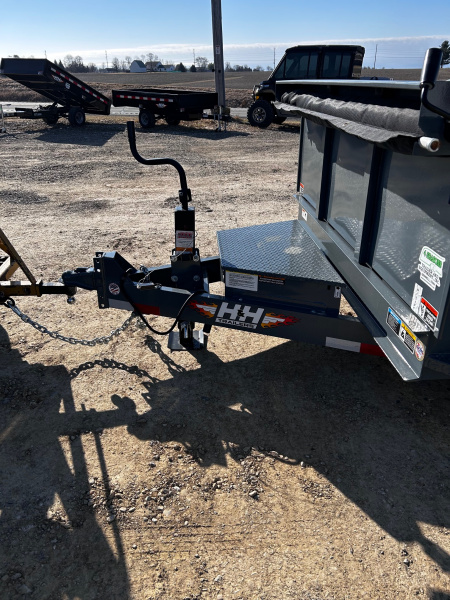 New 2026 H&H Trailers 82"X14' BP LOW-PRO TARP/RAMPS 14K INDUSTRIAL Dump Trailer