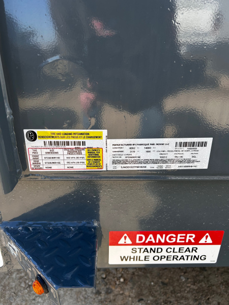 New 2026 H&H Trailers 82"X14' BP LOW-PRO TARP/RAMPS 14K INDUSTRIAL Dump Trailer