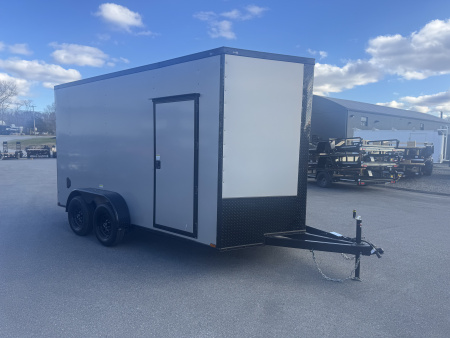 New 2026 Quality Cargo 7X14TA SILVER W/ BLK Cargo / Enclosed Trailer