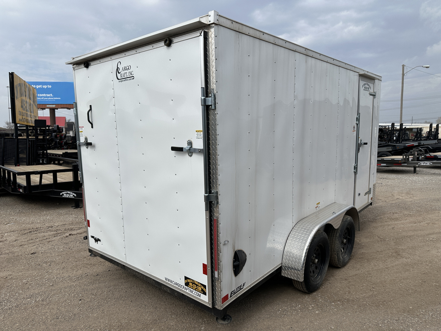 New 2025 Cargo Craft 7'x16'x7'tall Elite V Nose Ramp white Cargo / Enclosed Trailer