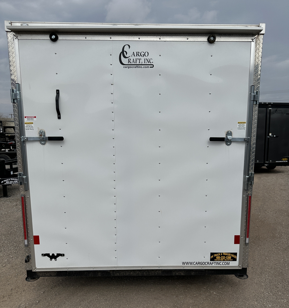 New 2025 Cargo Craft 7'x16'x7'tall Elite V Nose Ramp white Cargo / Enclosed Trailer