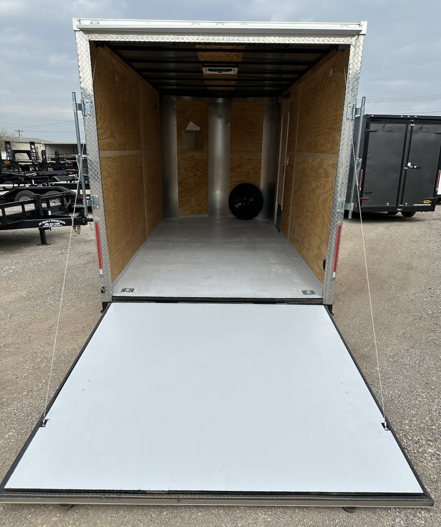 New 2025 Cargo Craft 7'x16'x7'tall Elite V Nose Ramp white Cargo / Enclosed Trailer