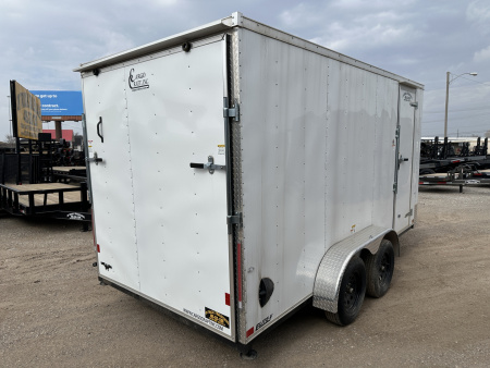 New 2025 Cargo Craft 7'x16'x7'tall Elite V Nose Ramp white Cargo / Enclosed Trailer