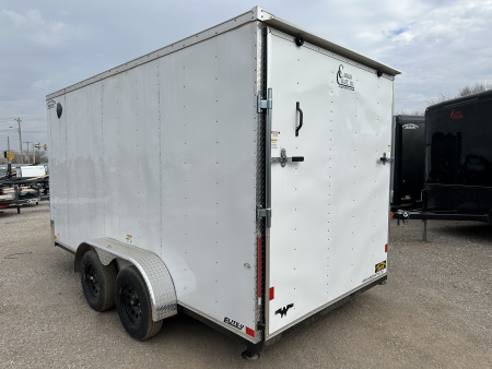 New 2025 Cargo Craft 7'x16'x7'tall Elite V Nose Ramp white Cargo / Enclosed Trailer