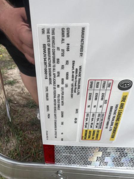 New 2026 Vintage 34’ Tag Race Trailer