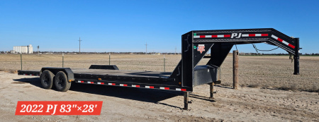 Used 2022 PJ Trailers 83  x 28' Gooseneck Equipment Trailer