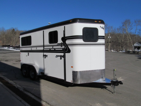 New Hawk Custom Classic 2H w/ DR and Side Ramp Horse Trailer