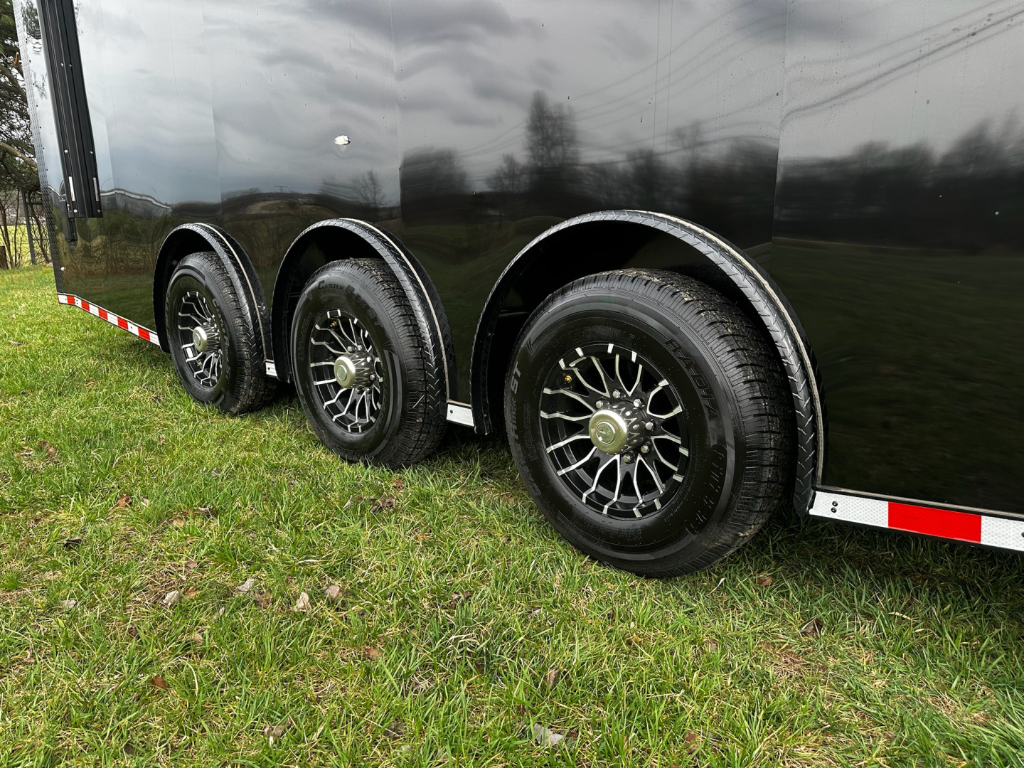 New 2026 Rock Solid Cargo 8.5x28 Race Trailer -Finished Interior-7000LB Triple Torsion-HD Ramp-Awning-GEN. Box-1/2 Outdoor Carpet Walls