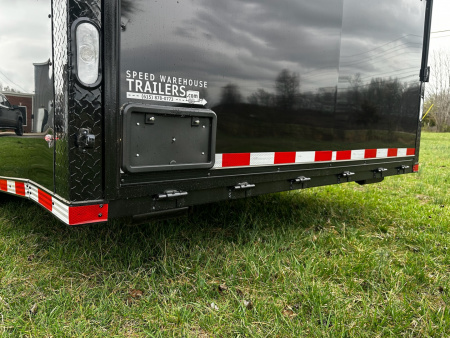 New 2026 Rock Solid Cargo 8.5x28 Race Trailer -Finished Interior-7000LB Triple Torsion-HD Ramp-Awning-GEN. Box-1/2 Outdoor Carpet Walls