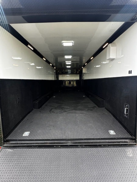 New 2026 Rock Solid Cargo 8.5x28 Race Trailer -Finished Interior-7000LB Triple Torsion-HD Ramp-Awning-GEN. Box-1/2 Outdoor Carpet Walls