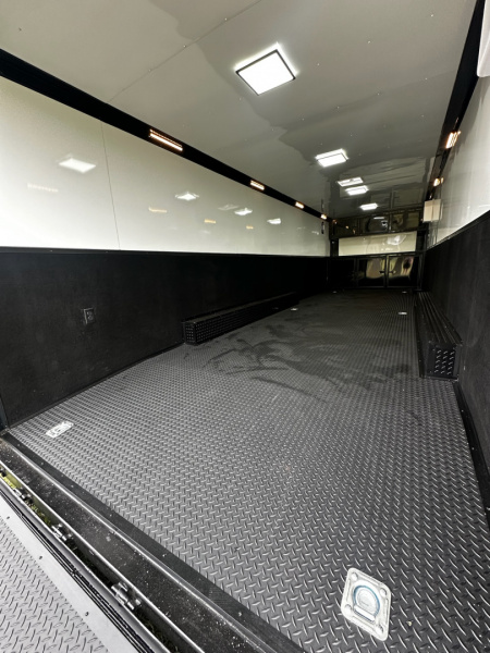 New 2026 Rock Solid Cargo 8.5x28 Race Trailer -Finished Interior-7000LB Triple Torsion-HD Ramp-Awning-GEN. Box-1/2 Outdoor Carpet Walls