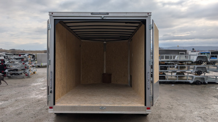 New 2026 BELMONT 7x12 Tandem V-Nose Cargo Trailer w/ Barn Doors ( POLYCOR EXTERIOR!)
