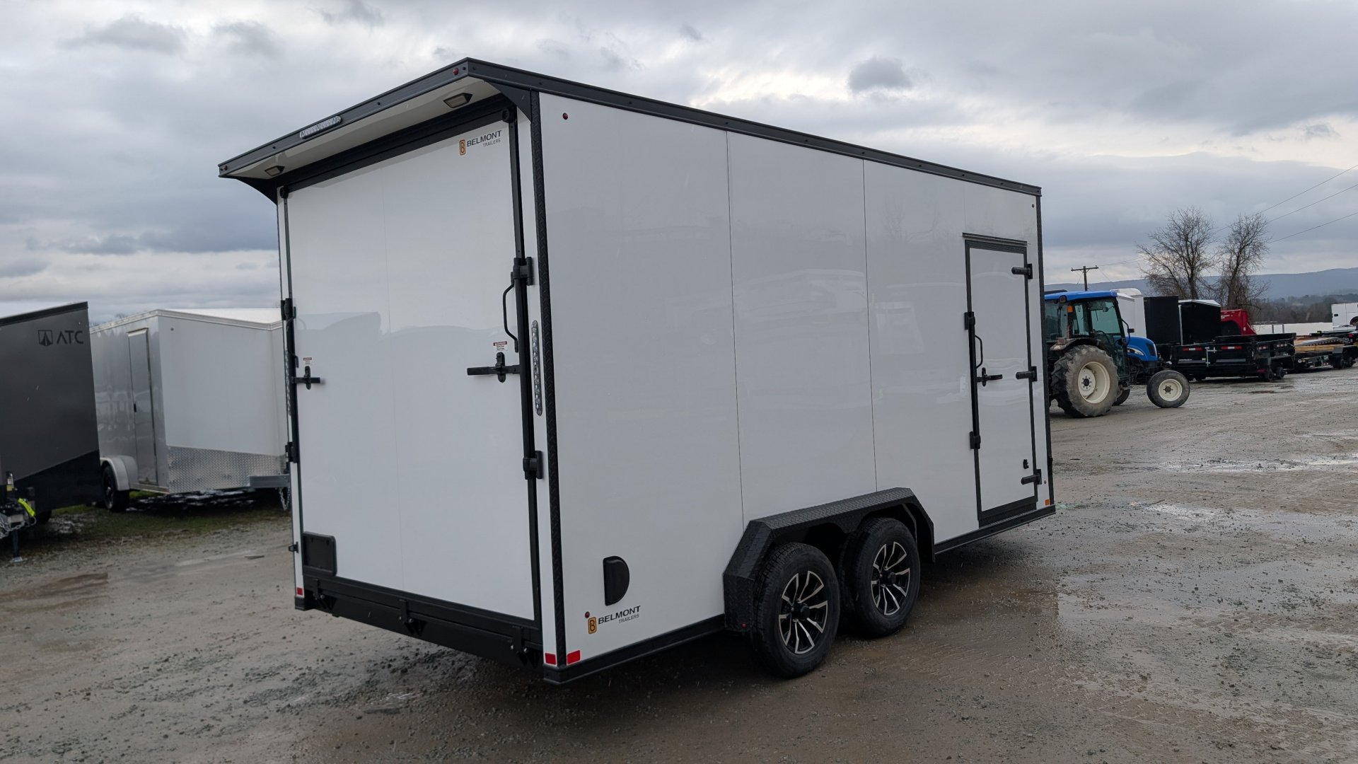 New 2026 BELMONT 7.5 x 16 V-Nose Cargo Trailer w/ Ramp Door (90" INSIDE HEIGHT!!!)