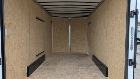 New 2026 BELMONT 7.5 x 16 V-Nose Cargo Trailer w/ Ramp Door (90" INSIDE HEIGHT!!!)