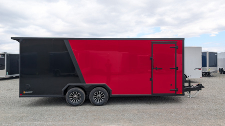 New 2026 BELMONT 8.5x20 HD V-Nose Car Hauler Cargo Trailer w/ Ramp (POLYCOR EXTERIOR!!!)