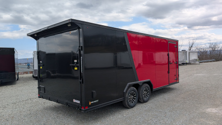 New 2026 BELMONT 8.5x20 HD V-Nose Car Hauler Cargo Trailer w/ Ramp (POLYCOR EXTERIOR!!!)