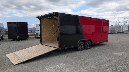 New 2026 BELMONT 8.5x20 HD V-Nose Car Hauler Cargo Trailer w/ Ramp (POLYCOR EXTERIOR!!!)