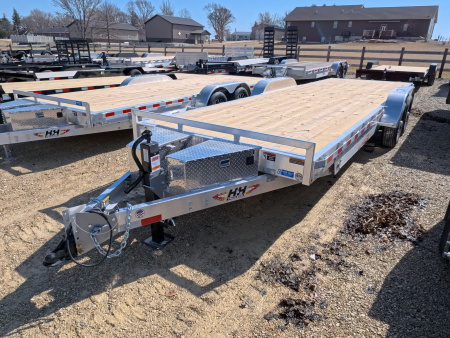 New 2026 H&H Trailers 82 x 24 Aluminum Electric Tilt Speed Loader, 14k GVWR, Drop-leg Jack Tilt Trailer
