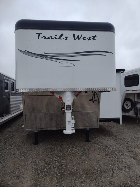 New 2026 Trails West Living Quarter 4 Horse Trailer