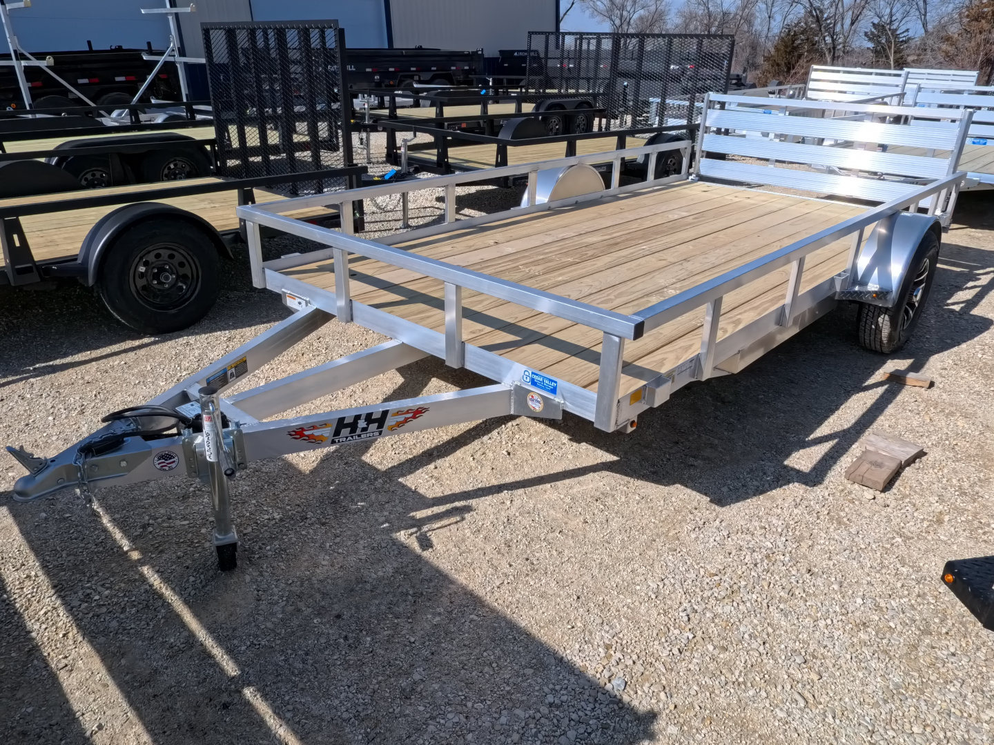 New 2026 H&H Trailers 82 x 14 Aluminum Rail Side, 5k GVWR Utility ...