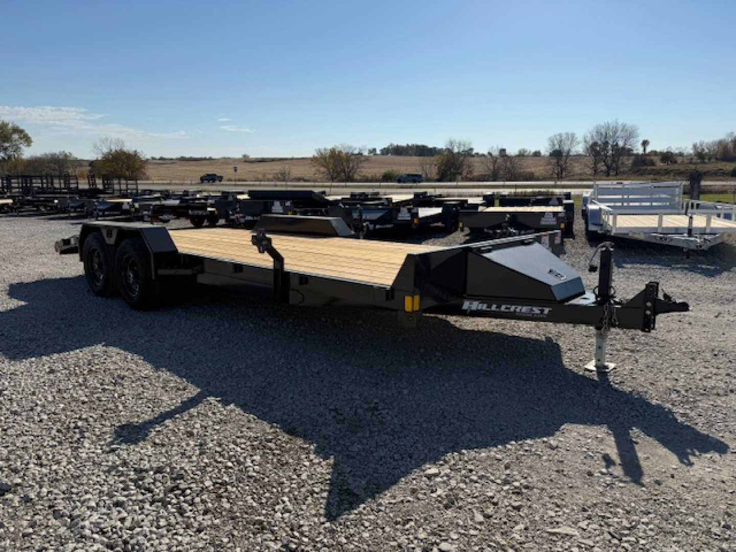 New 2026 Hillcrest Black-Grey 82"x18'+2' 10k Car Hauler Trailer