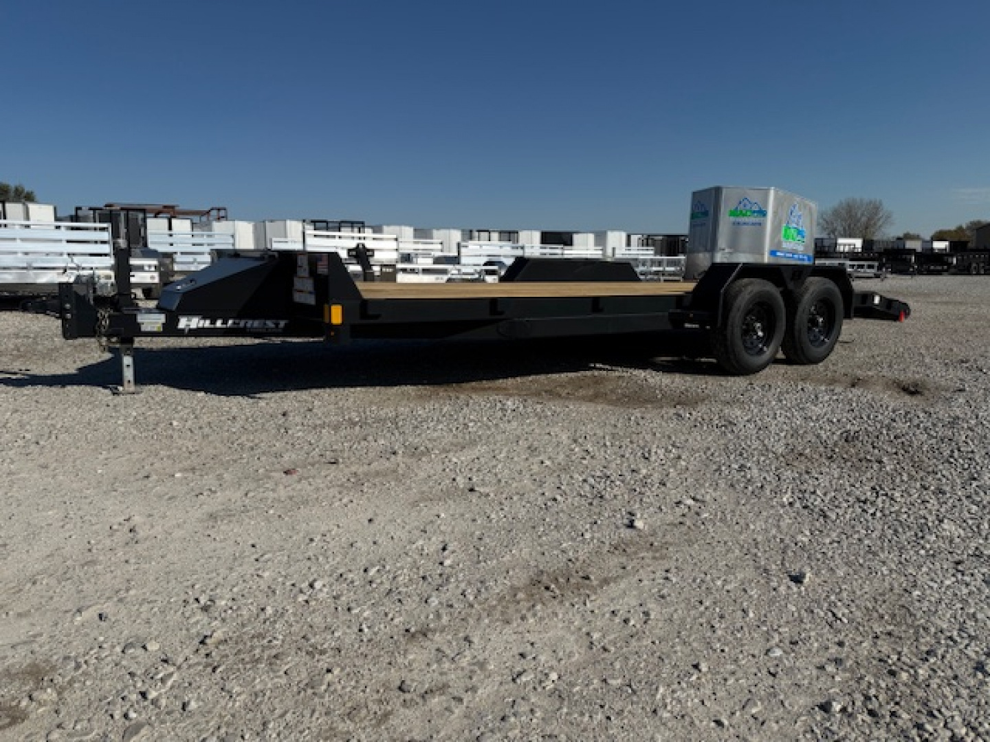 New 2026 Hillcrest Black-Grey 82"x18'+2' 10k Car Hauler Trailer