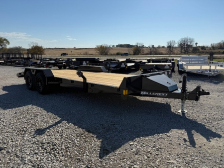 New 2026 Hillcrest Black-Grey 82 x18'+2' 10k Car Hauler Trailer