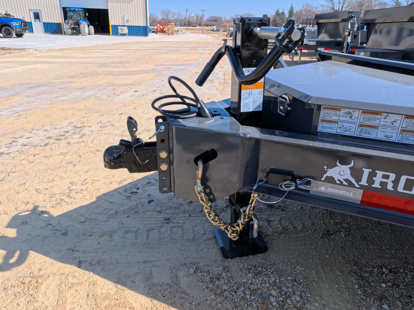 New 2026 Iron Bull 83 x 20 (16+4) TWB Tilt Trailer, 14k GVWR, Fork Holders, Gray Tilt Trailer