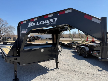 New 2026 Hillcrest Black-Grey 102"x20'+5' 17.6k Gooseneck Deckover Trailer