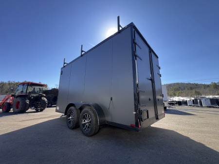 New 2026 Spartan 7X14 +2ft V-nose /7' interior height / .080 Polycore/ Blackout Package/Contractor Package/ Walkable-Roof- 7000GVW
