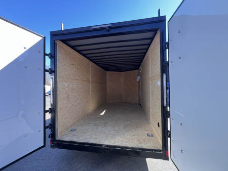 New 2026 Spartan 7X14 +2ft V-nose /7' interior height / .080 Polycore/ Blackout Package/Contractor Package/ Walkable-Roof- 7000GVW