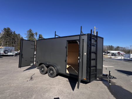 New 2026 Spartan 7X14 +2ft V-nose /7' interior height / .080 Polycore/ Blackout Package/Contractor Package/ Walkable-Roof- 7000GVW