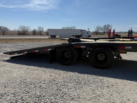 New 2026 Hillcrest Black-Grey 102"x24'+12' 25.9k Hydraulic Tail Gooseneck Deckover Trailer