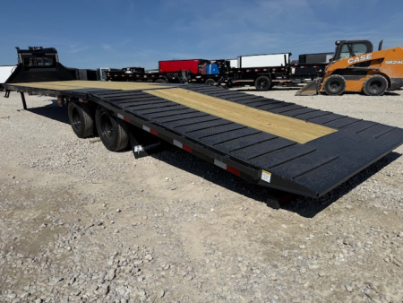 New 2026 Hillcrest Black-Grey 102"x24'+12' 25.9k Hydraulic Tail Gooseneck Deckover Trailer