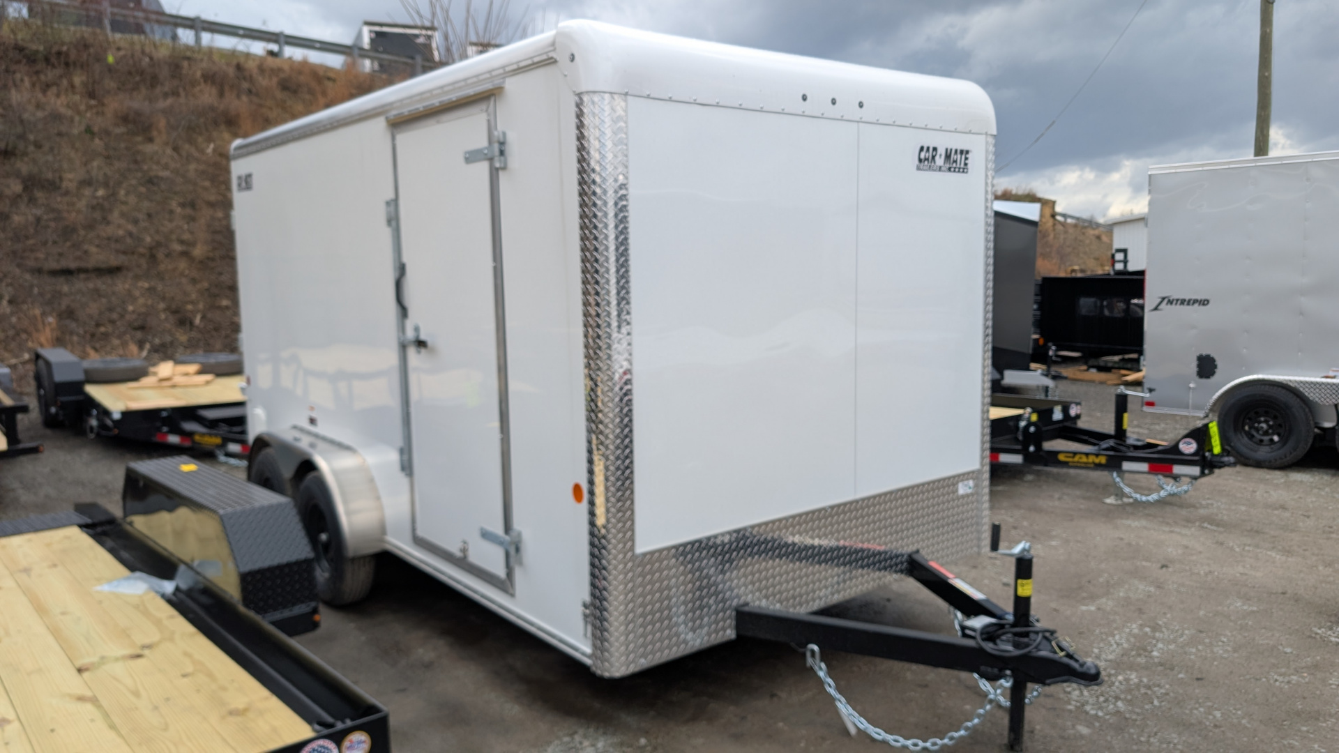 New 2026 Car Mate 7x14 HD Custom Cargo Trailer w/ Ramp Door (6" Add'l Hgt)