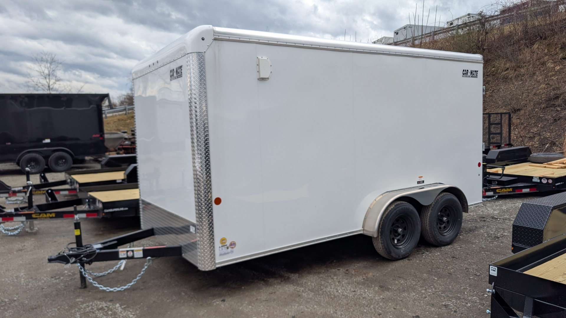 New 2026 Car Mate 7x14 HD Custom Cargo Trailer w/ Ramp Door (6" Add'l Hgt)